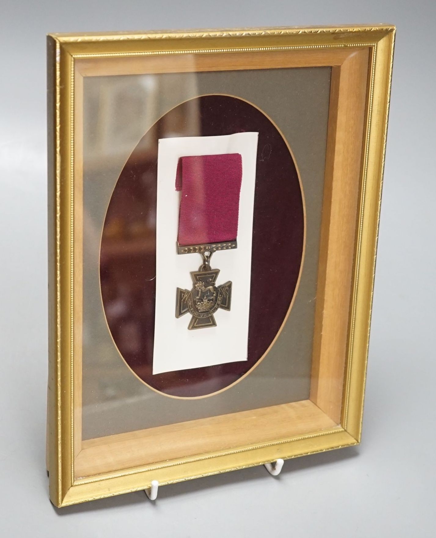 Framed replica Victoria Cross medal